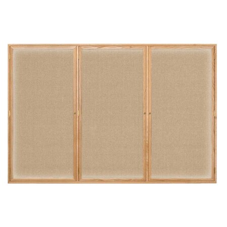 United Visual Products Open Faced Traditional Corkboard, 24x18" UV640A-SATIN-BLSPRU